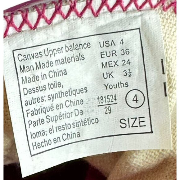 Airwalk Floral Canvas Shoes Girls Size 2 White Pink Sneakers - Picture 10 of 10